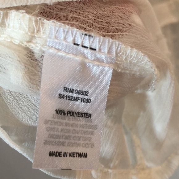 Charming Charlie Shirt Size Small Cream Sheer Flare Sleeves - Picture 7 of 8